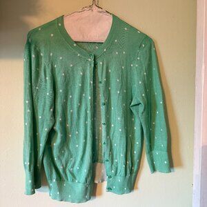 J Crew women's cardigan sweater seafoam green M